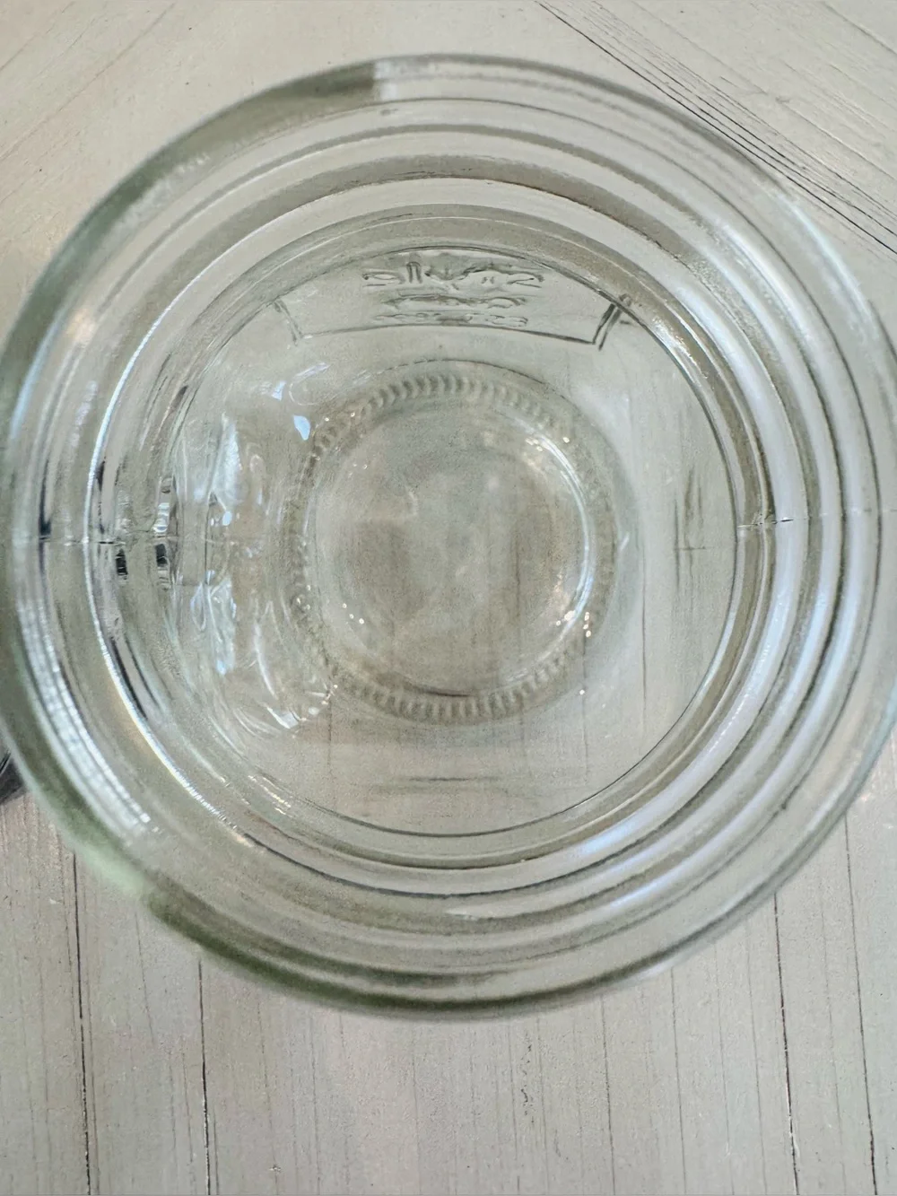 Country Style Mini Glass Mason Jar Mug w/ Handle & Silver Lid - 3.5” - Like New